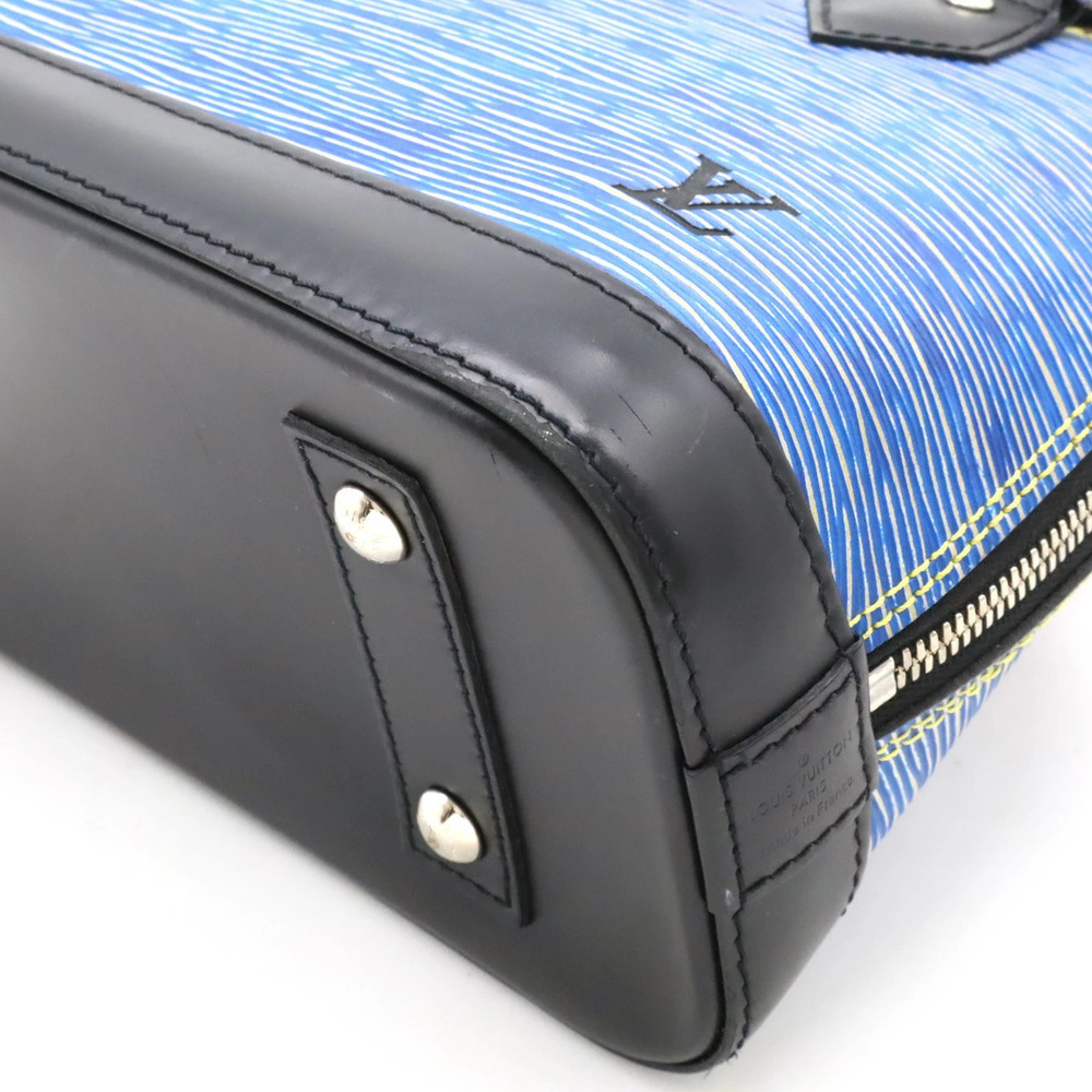LOUIS VUITTON Epi Denim Alma Handbag Bag Shoulder Blue Black - Picture 3 of 8